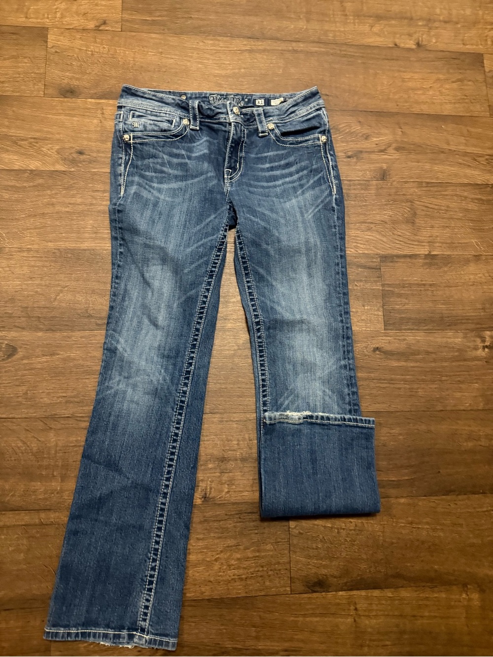 Miss Me Classic Women's Mid-Rise Blue Denim Jeans